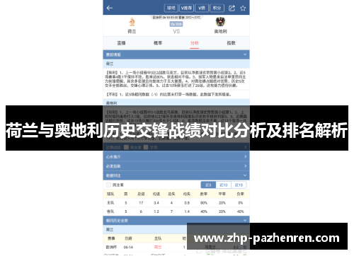 荷兰与奥地利历史交锋战绩对比分析及排名解析